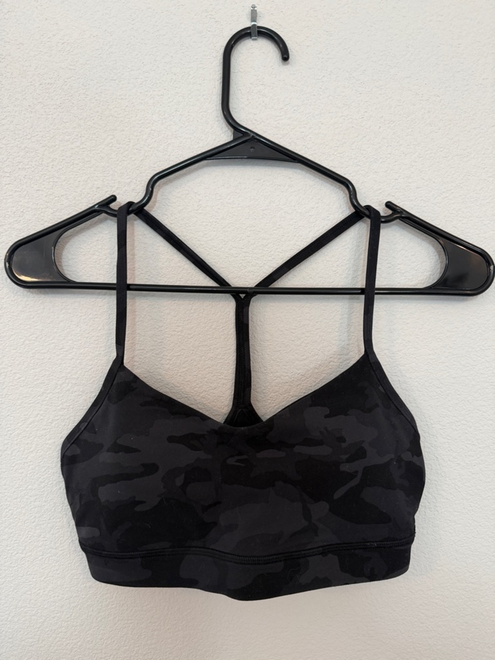 lululemon athletica Black Camouflage Strappy Sports Bra